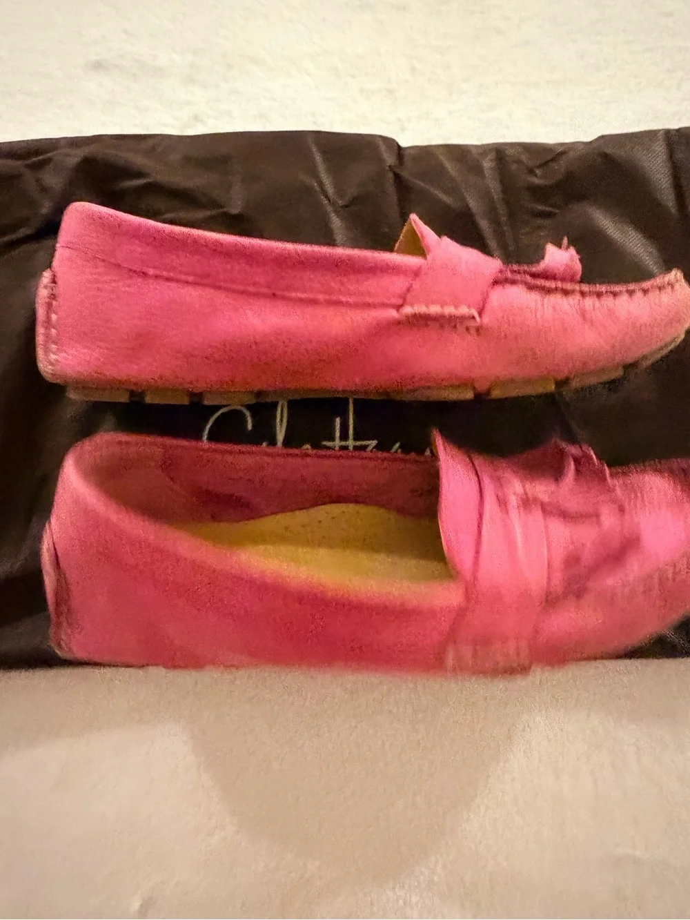 Cole Haan Pink Suede Tassel Loafers - Women's